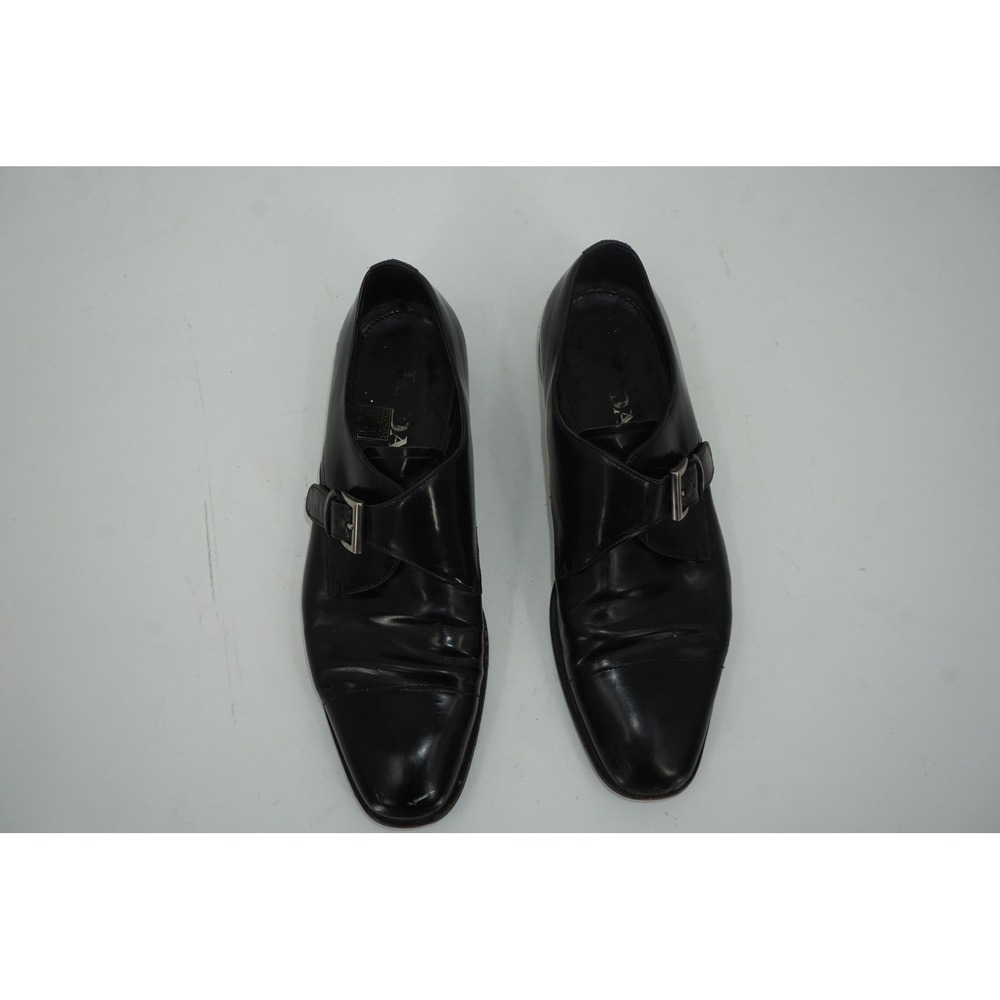 Prada Black Patent Leather Monk Strap Cap Toe Men's Size 8UK 9US - Picture 6 of 9